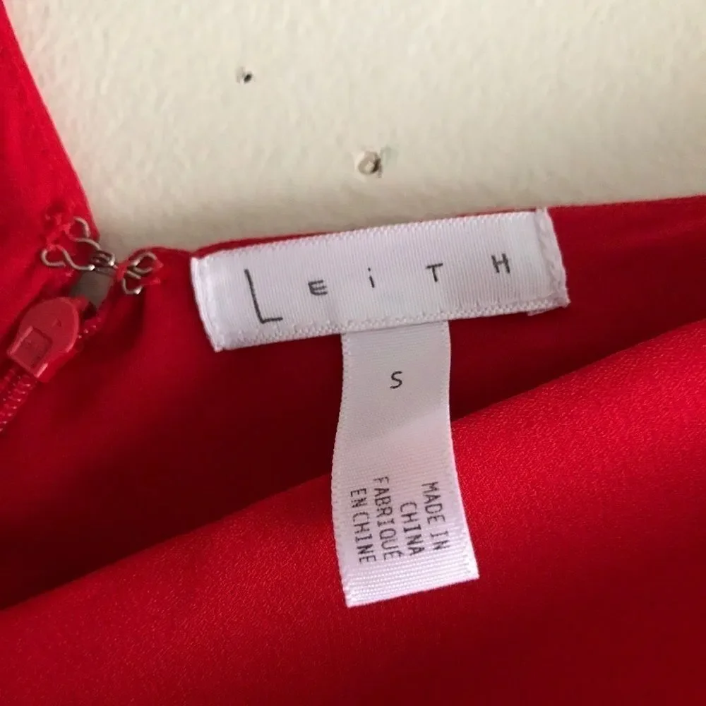 Leith Red Flowy Split hem wrap tank jumpsuit - Picture 7 of 8